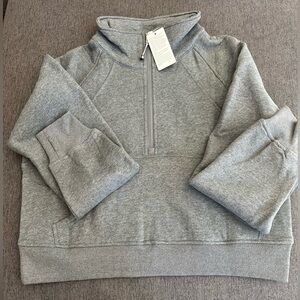 NWT EFAN Women’s Half-Zip Fleece Cropped Sweatshirt